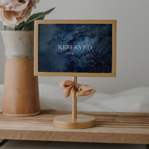 Celestial Night Sky   Gold Reserved Sign