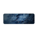 Celestial Night Sky | Gold Return Address Label<br><div class="desc">This celestial night sky | gold return address label is perfect for your enchanted under-the-stars wedding. The dark navy blue watercolor sky, dotted with gold stars, will set the tone for your evening boho outdoor wedding. Personalize it as you wish or keep it as is. Be sure to look through...</div>