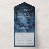 Celestial Night Sky | Gold Seal And Send All In One Invitation (Inside)