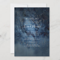 Celestial Night Sky | Gold We Still Do Vow Renewal