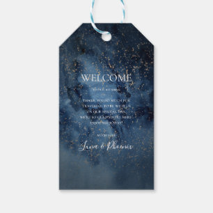 Celestial Night Sky   Gold Wedding Gift Tags