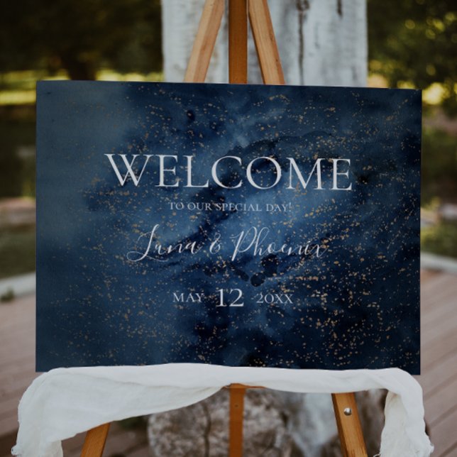 Celestial Night Sky | Gold Welcome Foam Board (Creator Uploaded)