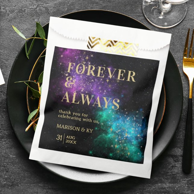Celestial Night Sky Nebula Wedding Favor Bags (Creator Uploaded)
