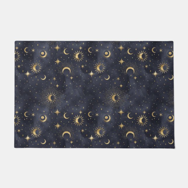 Celestial night sky pattern doormat (Front)