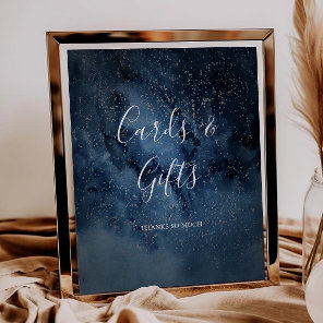 Celestial Night Sky | Silver Cards and Gifts Sign
