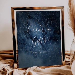 Celestial Night Sky   Silver Cards and Gifts Sign