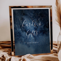 Celestial Night Sky | Silver Cards and Gifts Sign