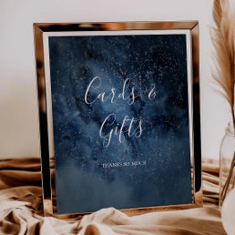 Celestial Night Sky | Silver Cards and Gifts Sign