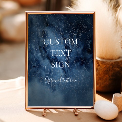 Celestial Night Sky  Silver Cards  Gifts Custom Poster