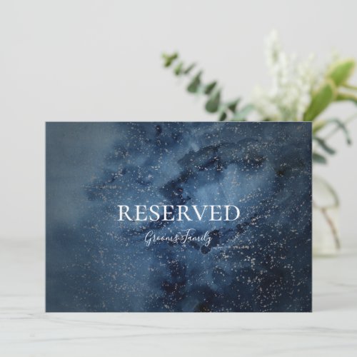 Celestial Night Sky  Silver Reserved Sign
