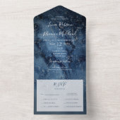 Celestial Night Sky | Silver Seal And Send All In One Invitation (Inside)