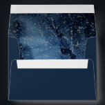 Celestial Night Sky | Silver Wedding Invitation Envelope<br><div class="desc">This celestial night sky | silver wedding invitation envelope is perfect for your enchanted under-the-stars wedding. The dark navy blue watercolor sky, dotted with silver stars, will set the tone for your evening boho outdoor wedding. Personalize it as you wish or keep it as is. Be sure to look through...</div>
