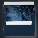 Celestial Night Sky | Silver Wedding Invitation Envelope<br><div class="desc">This celestial night sky | silver wedding invitation envelope is perfect for your enchanted under-the-stars wedding. The dark navy blue watercolor sky, dotted with silver stars, will set the tone for your evening boho outdoor wedding. Personalize it as you wish or keep it as is. Be sure to look through...</div>