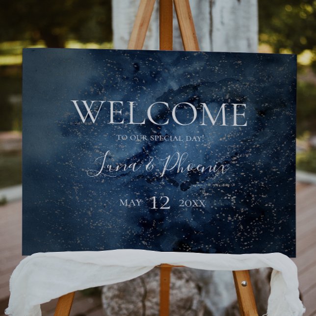Celestial Night Sky | Silver Welcome Foam Board (Creator Uploaded)