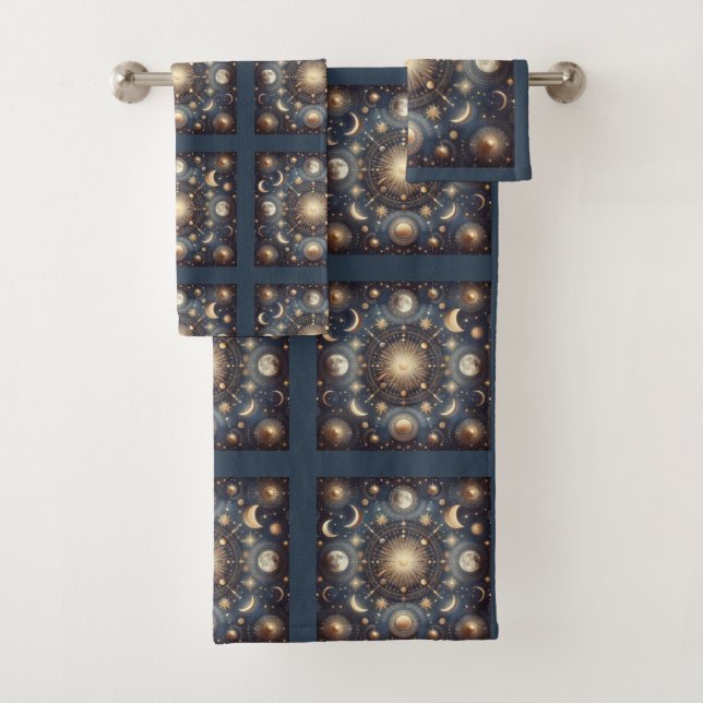 Celestial Night Sky Towel Set (Insitu)