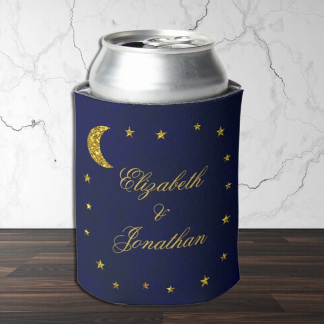 Celestial Night Sky Wedding Can Cooler (Creator Uploaded)