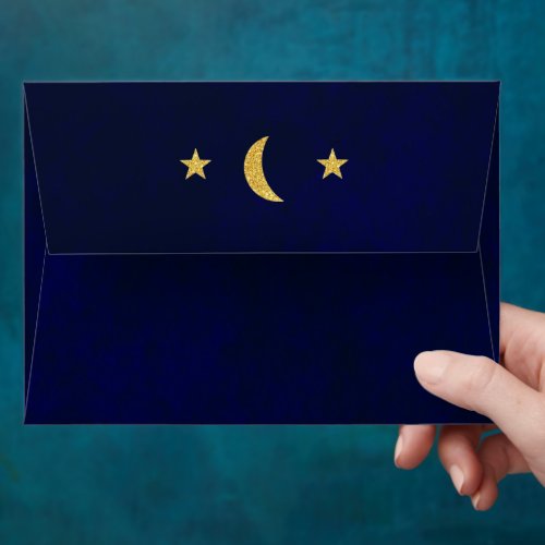 Celestial Night Sky Wedding Envelope