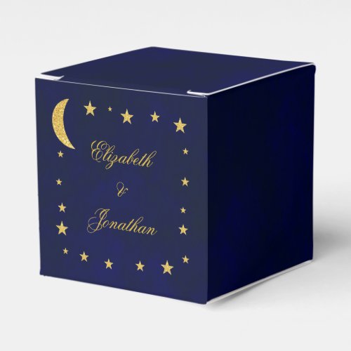 Celestial Night Sky Wedding Favor Boxes