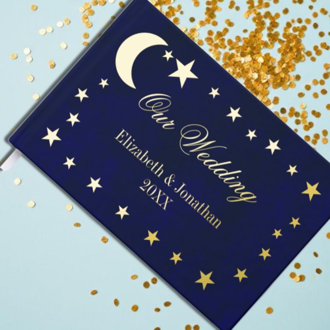 Celestial Night Sky Wedding Foil Guest Book (Creator Uploaded)
