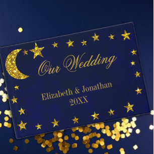 Celestial Night Sky Wedding Guest Book