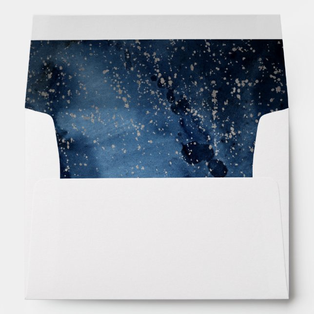 Celestial Night Sky | Wedding Invitation Envelope (Back (Bottom))