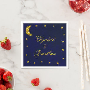 Celestial Night Sky Wedding Napkins