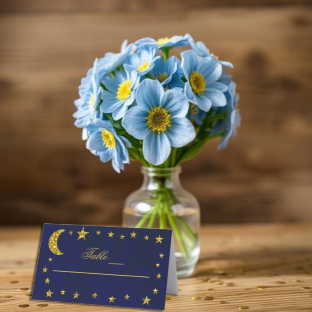 Celestial Night Sky Wedding Place Card (Creator Uploaded)