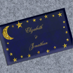 Celestial Night Sky Wedding Place Card Holder