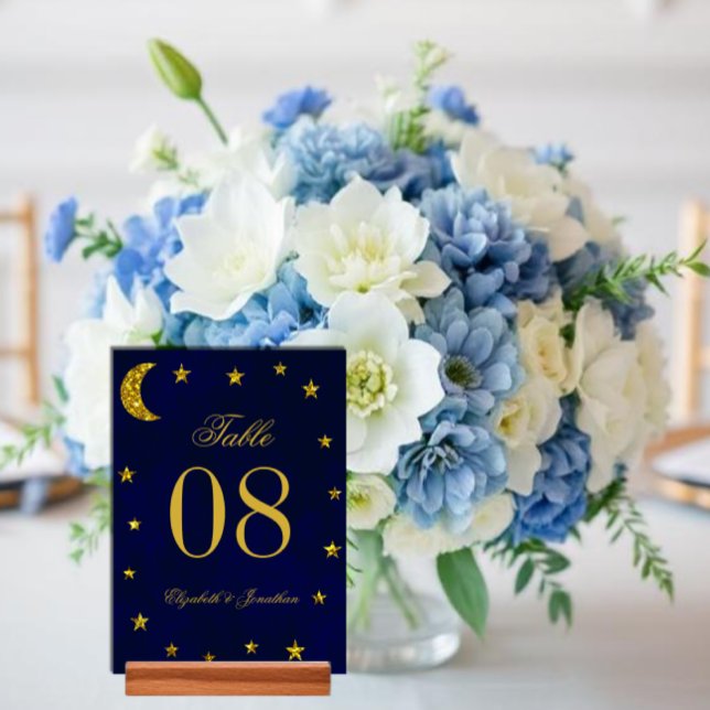 Celestial Night Sky Wedding Table Number (Creator Uploaded)