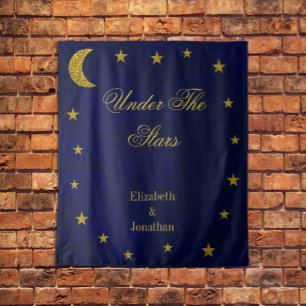 Celestial Night Sky Wedding Tapestry