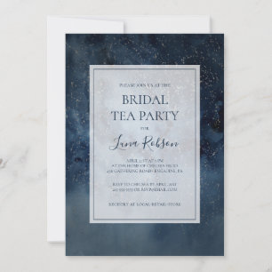 Celestial Night Sky With Frame Bridal Tea Party Invitation