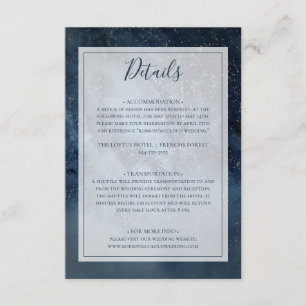 Celestial Night Sky With Frame Details Enclosure Card