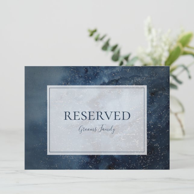 Celestial Night Sky With Frame Reserved Sign (Standing Front)
