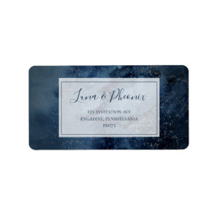 Celestial Night Sky With Frame RSVP Address Labels