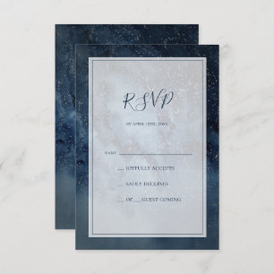 Celestial Night Sky   With Frame RSVP Card
