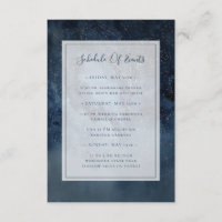 Celestial Night Sky With Frame Schedule of Events