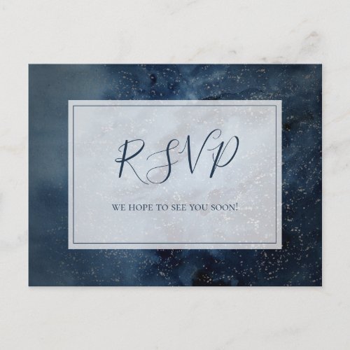 Celestial Night Sky With Frame Song Request RSVP Postcard