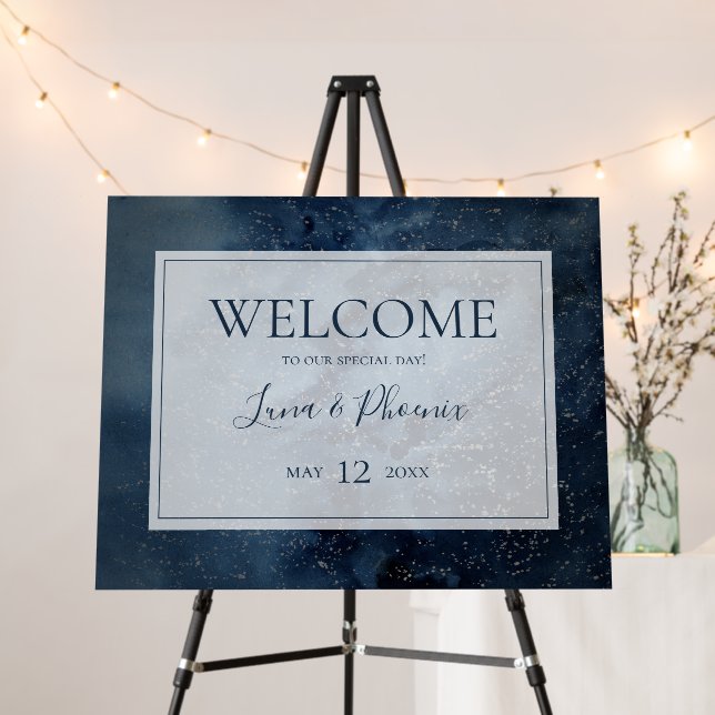 Celestial Night Sky With Frame Welcome Foam Board (In Situ (Stand))