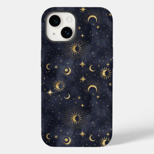 Celestial Night sky with stars sun moon Case_Mate  Case_Mate iPhone 14 Case