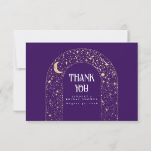 Celestial Night Stars Elegant Thank You