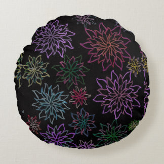 Celestial on round fluffy pillow. pillow
