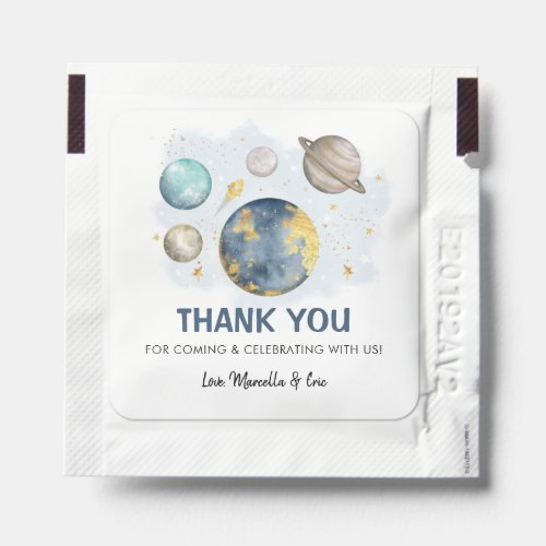 Celestial Outer Space Galaxy Moon Stars Favors Hand Sanitizer Packet