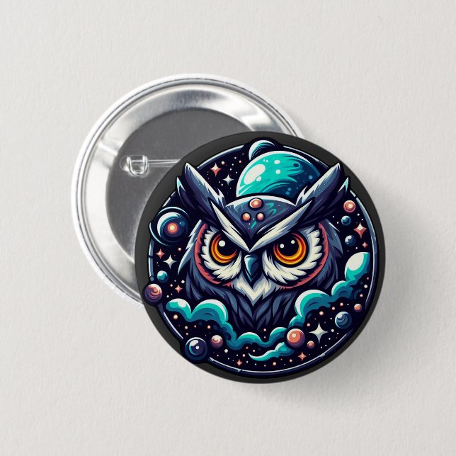Celestial Owl Button (Front & Back)