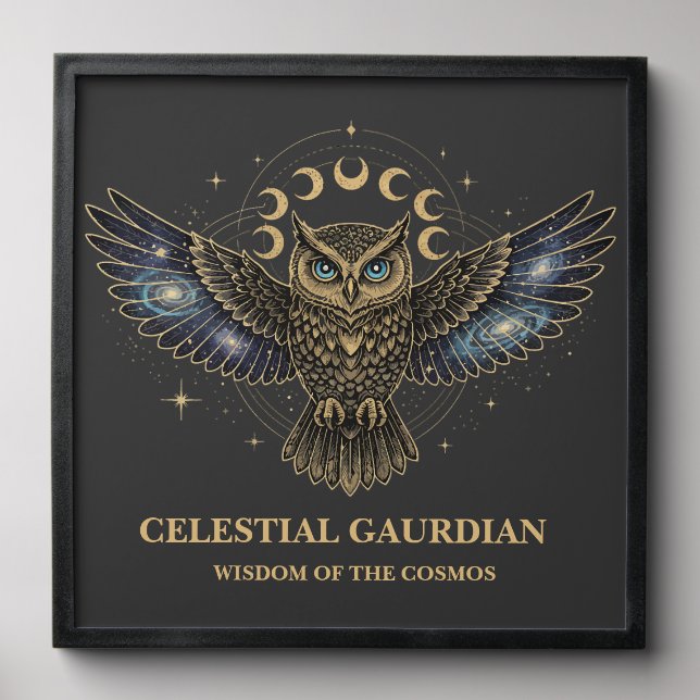 Celestial Owl Cosmic Guardian Peel And Stick Photo Tile (Front Set)