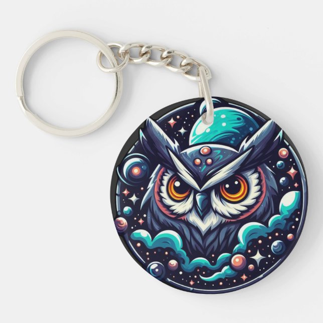 Celestial Owl Keychain (Front)
