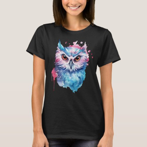 Celestial Owl _ Mystical Night Guardian T_Shirt