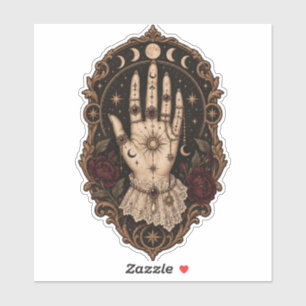 Celestial Palmistry Hand Vinyl Die Cut Sticker
