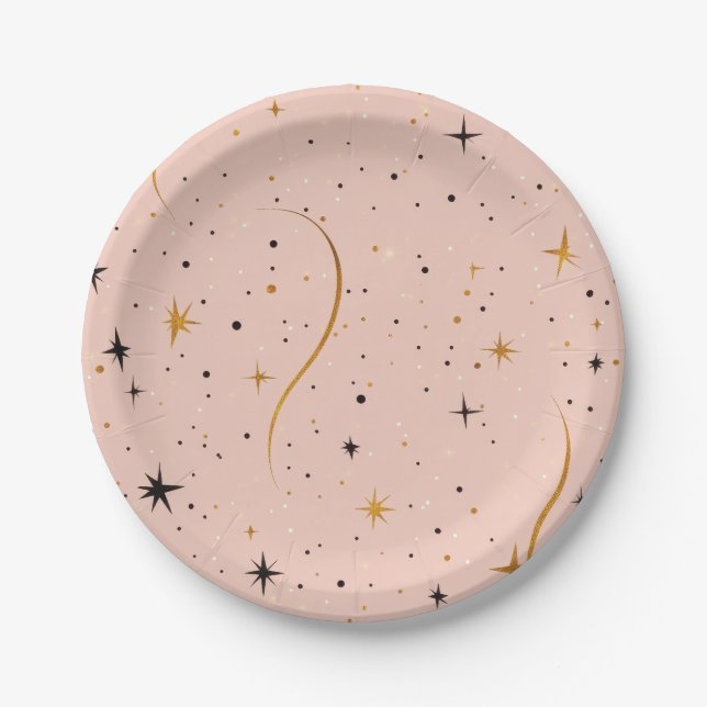 Celestial Party Plates – Starry Paper Plates for C (Front)