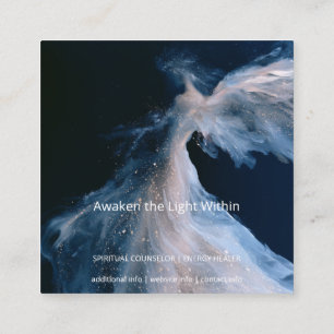 Celestial Passage Winged Angel Square Business Card