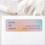 Celestial Pastel Blue Pink Gradient Return Address Label<br><div class="desc">Boho Celestial Pastel Blue Pink Grainy Gradient Wedding Return Address Labels</div>